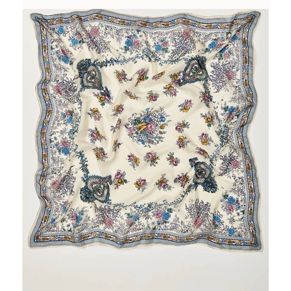 Free People So Silk Printed Bandana Scarf Tube Top Belt Paisley Wrap OS 291160